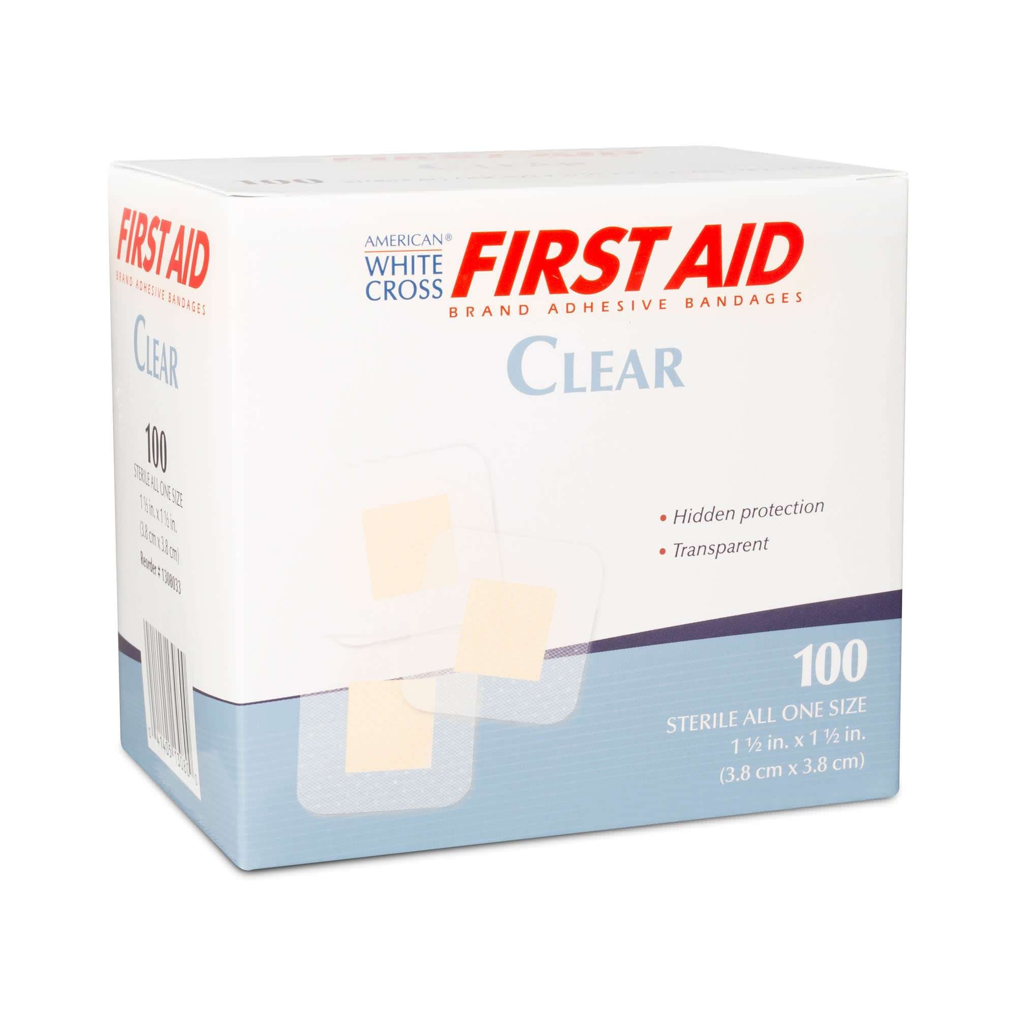 Dukal American White Cross Clear Adhesive Bandage - Image 1