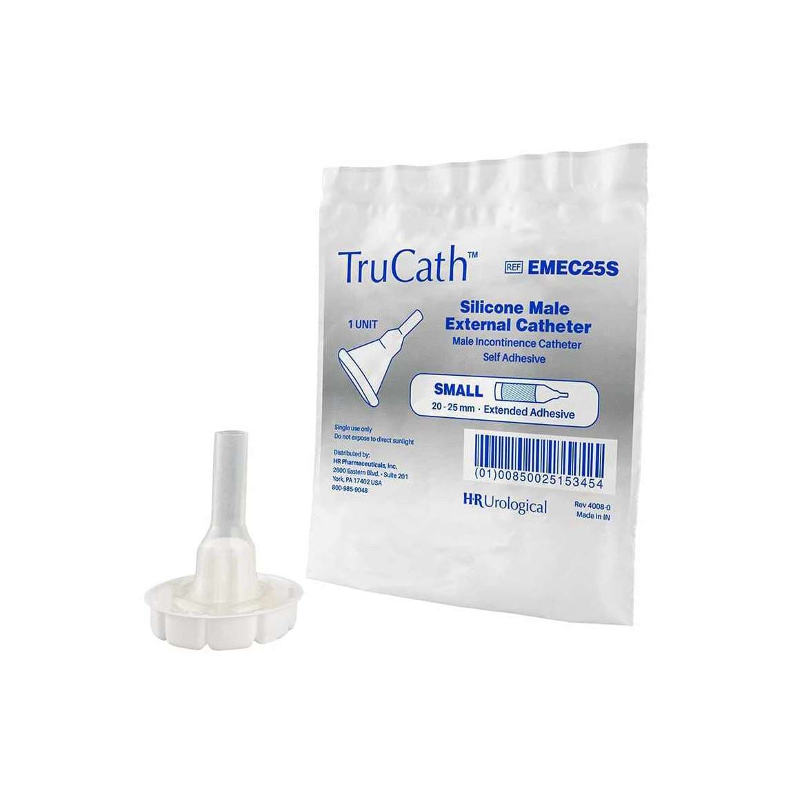 TruCath Extended Adhesive 100% silicone Male External Catheter - Image 1