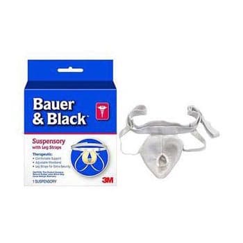 3M Bauer & Black Scrotal Support Suspensory with Leg Straps, Medium
