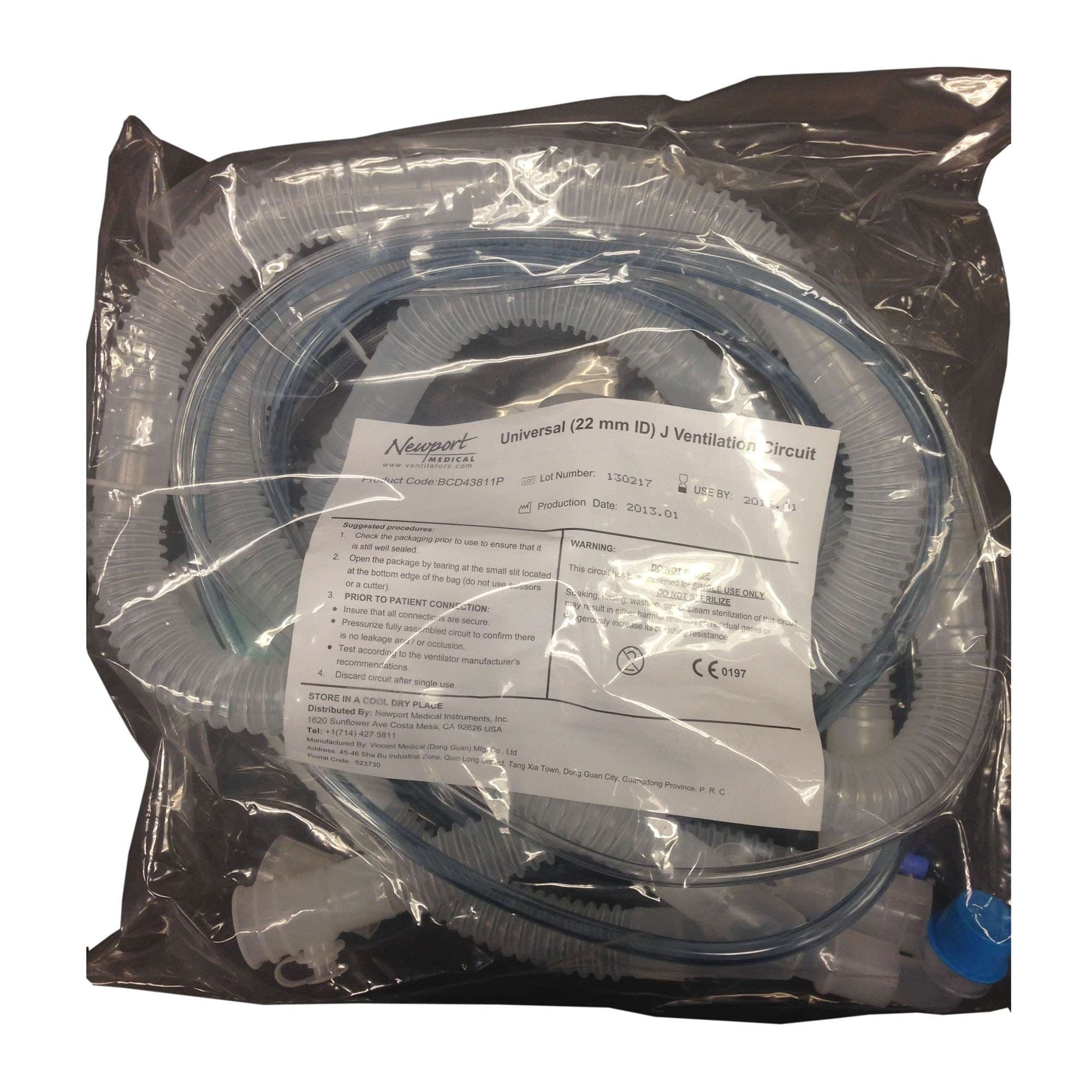 Medtronic MITG Newport Ventilator Circuit For Newport HT70 Plus Ventilator, Bifurcated Wye