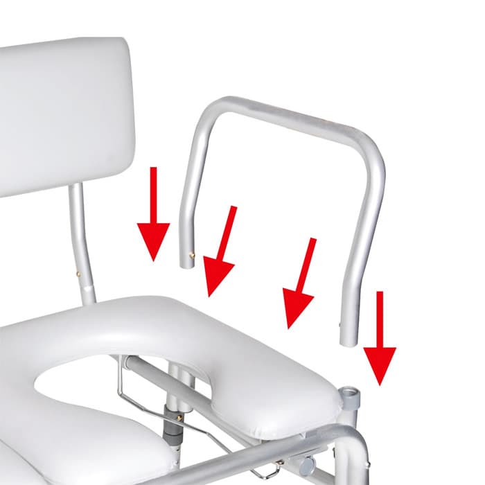 Drive combination padded transfer bench-commode - Image 2