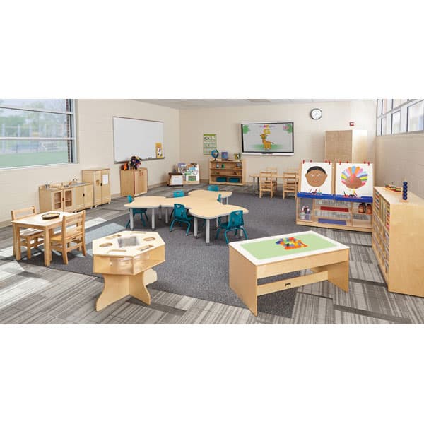 Jonti-Craft adjustable mobile straight-shelf with lip - Image 5