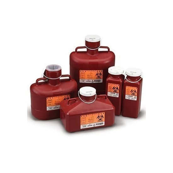 Sharps-Tainer Wide Sharps Container with Red Base, 18 H x 12 W x 9 D Inch