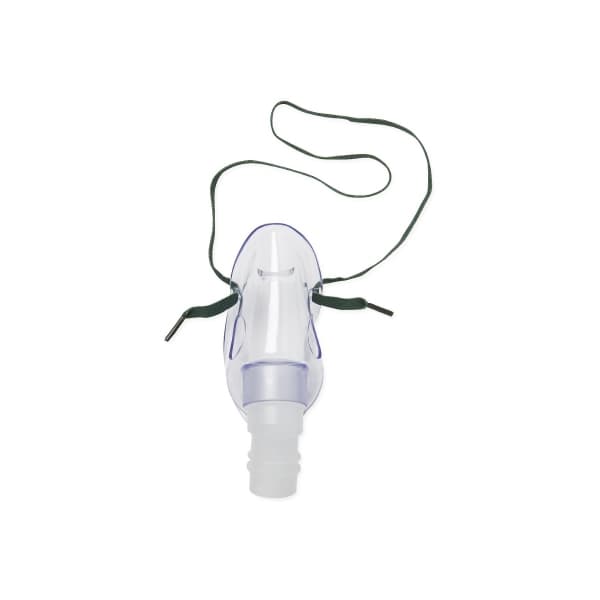 Medline Aerosol Mask Clear Adjustable Head Strap Elongated Style Single Patient Use - Image 1