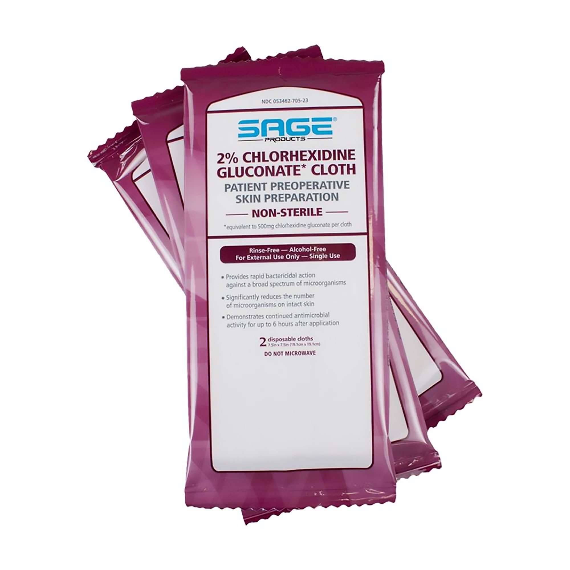 Sage 2% Chlorhexidine Gluconate Preoperative Skin Prep Wipe