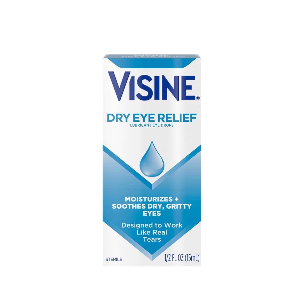 Visine Tears Dry Eye Relief Lubricant Eye Drops, 0.5 fl oz
