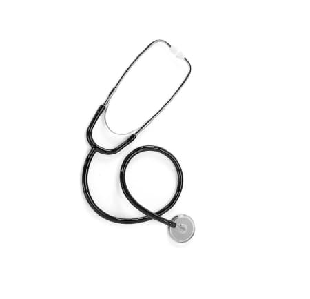 Welch Allyn Bowles Stethoscope, Single Head Chestpiece, Black - Image 1