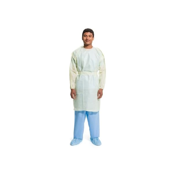 Halyard Basics Protective Procedure Gown, Yellow - Image 1