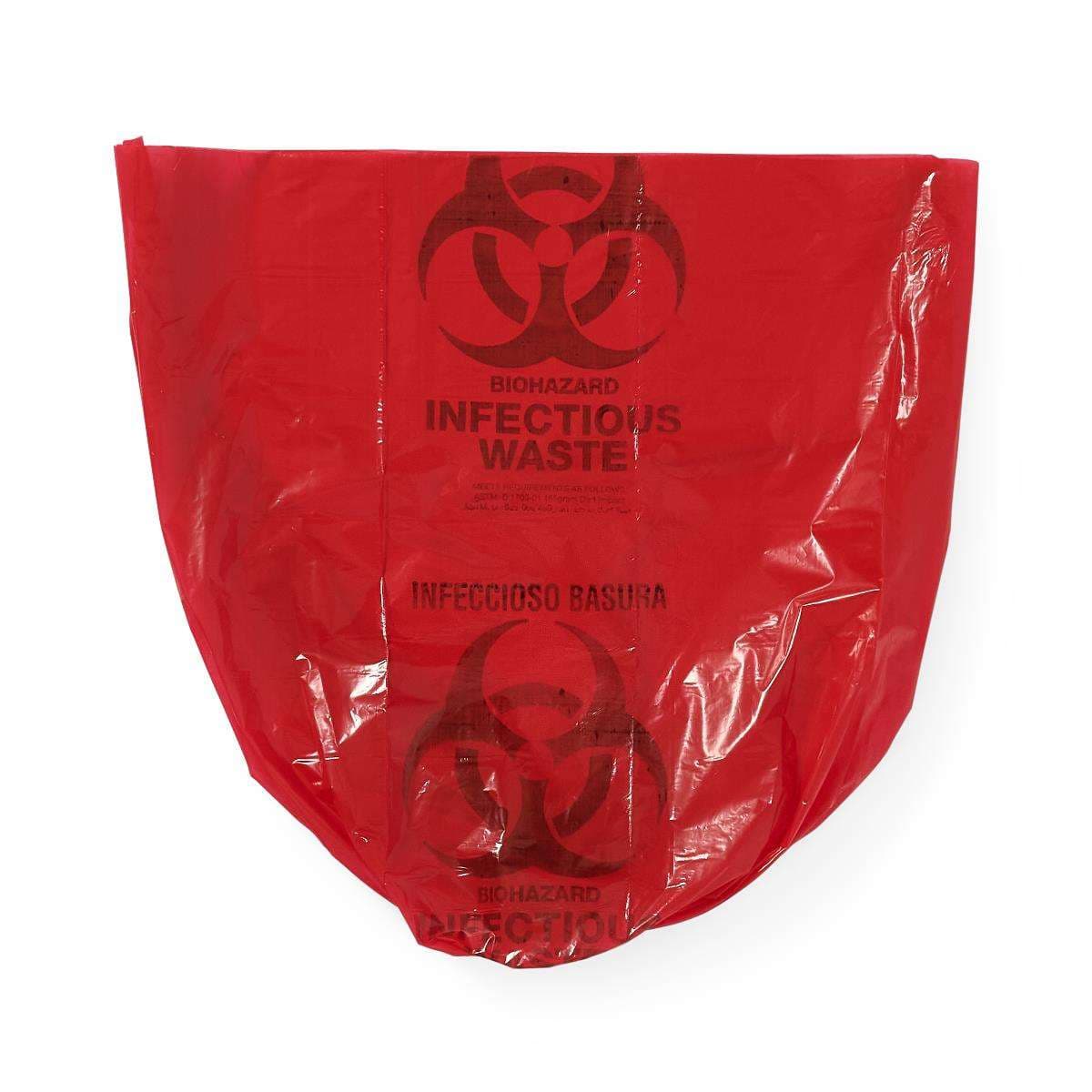 Medline Biohazard Liners, Red - Image 1