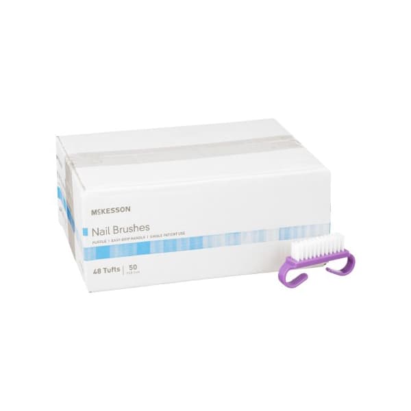 McKesson Nail Brush Soft Bristles Purple 2-1/2 x 1/2 Inch Plastic Handle