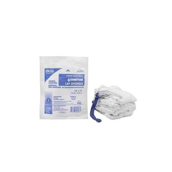 Dukal Surgical Laparotomy Sponge White 18 x 18 Inch Pack Square - Image 1