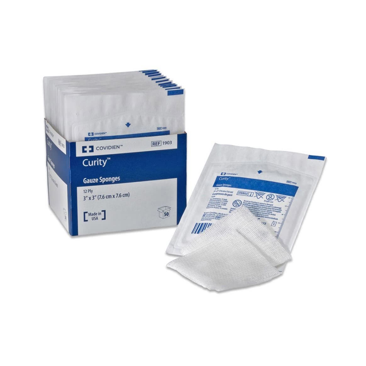 Curity Sterile Gauze Sponges with Plastic Tray - Image 1