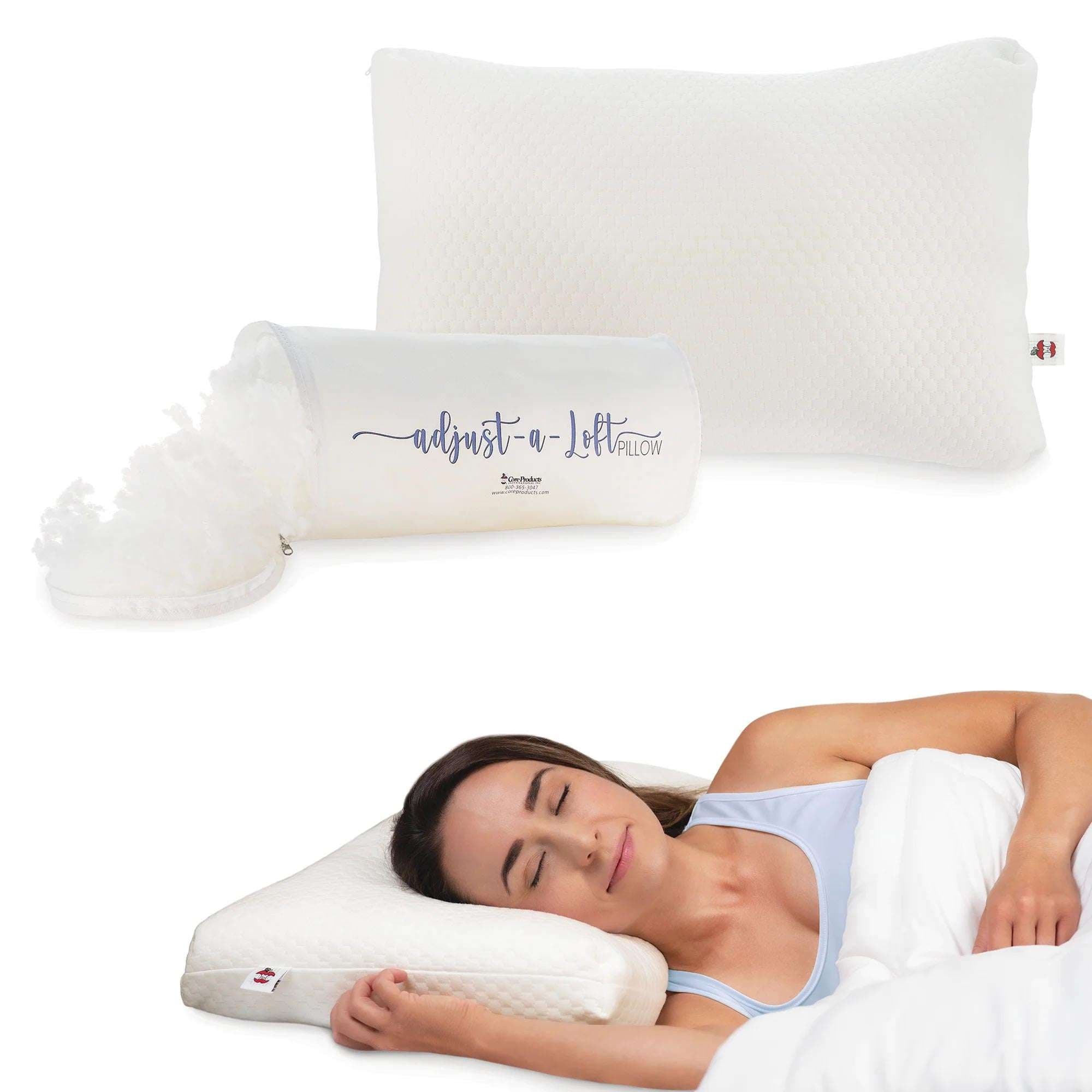 Core Adjust-A-Loft Fiber Adjustable Comfort Pillow with Foam Insert - Image 1