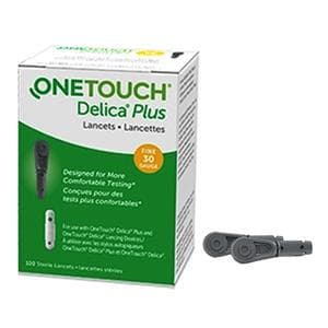Lifescan OneTouch Delica Plus Phlebotomy Lancet, 30 Gauze - Box of 100