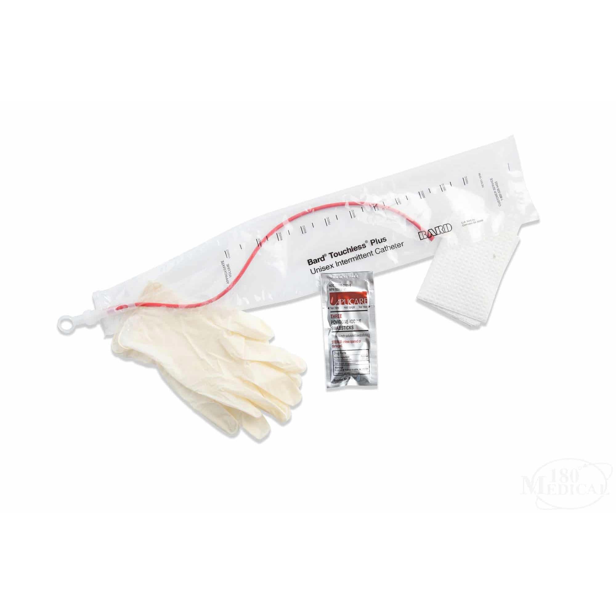 Touchless Plus Red Rubber Closed System Intermittent Catheter Kits, Unisex - Image 1
