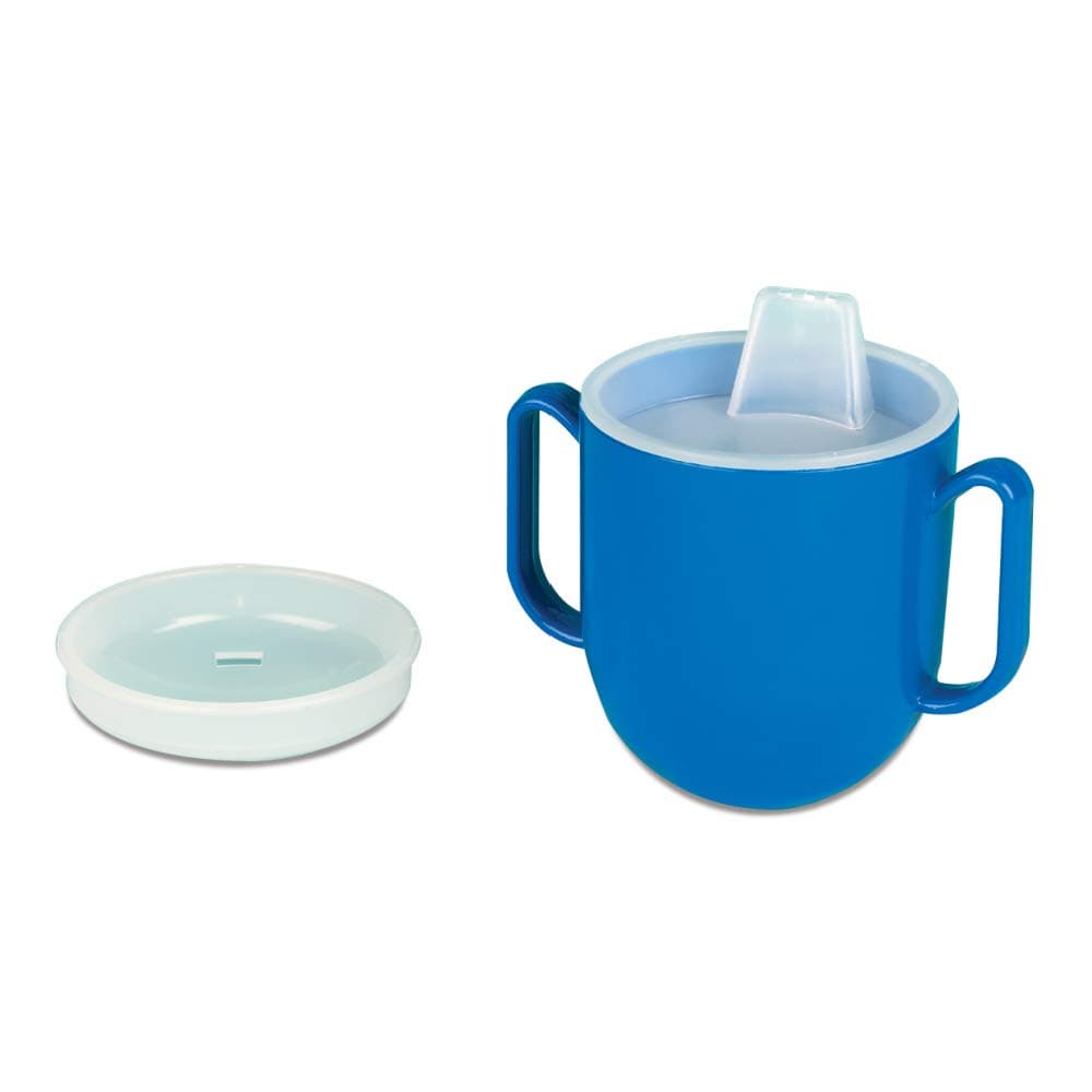 Ableware Reusable Plastic Spillproof Drinking Cup, Blue - Image 1