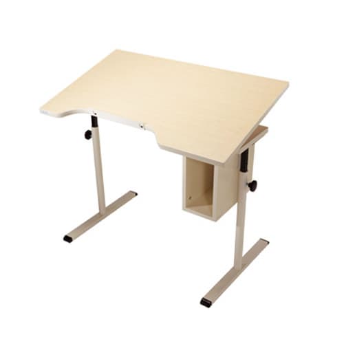 Knob Adjusted Height Adjustable Tilt Student Desk with Storage