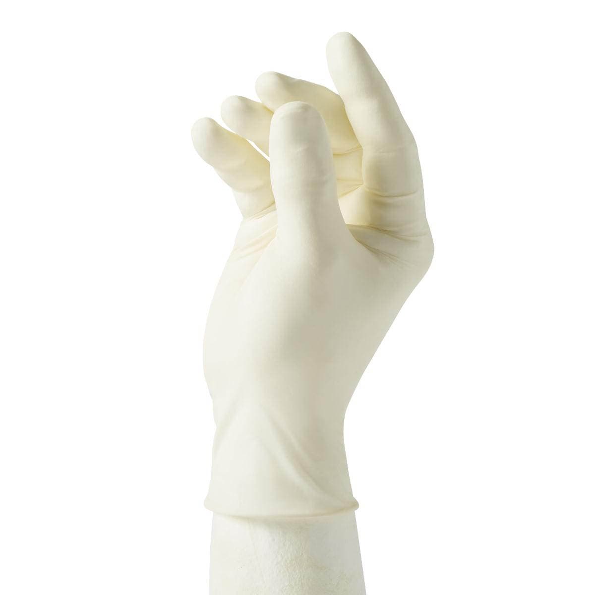Curad Powder-Free Textured Latex Exam Gloves, Extra Small - Box of 100 - Image 2