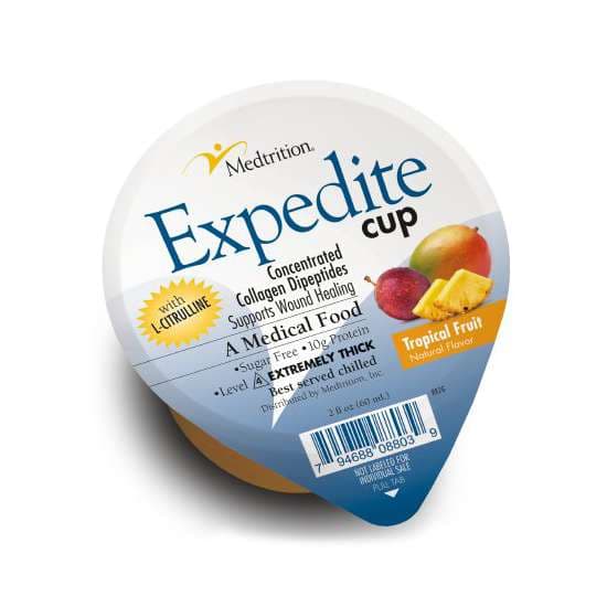 Expedite Thickened Food, Tropical Fruit Flavor, 2 oz - Case of 36