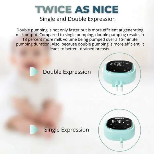 Zomee Z2 Double Electric Breast Pump With Hands Free Collection Cups - Image 6