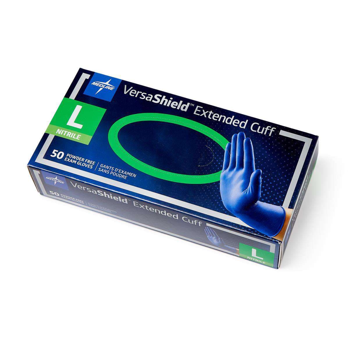VersaShield Extended Cuff Powder-Free Nitrile Exam Gloves - Image 1