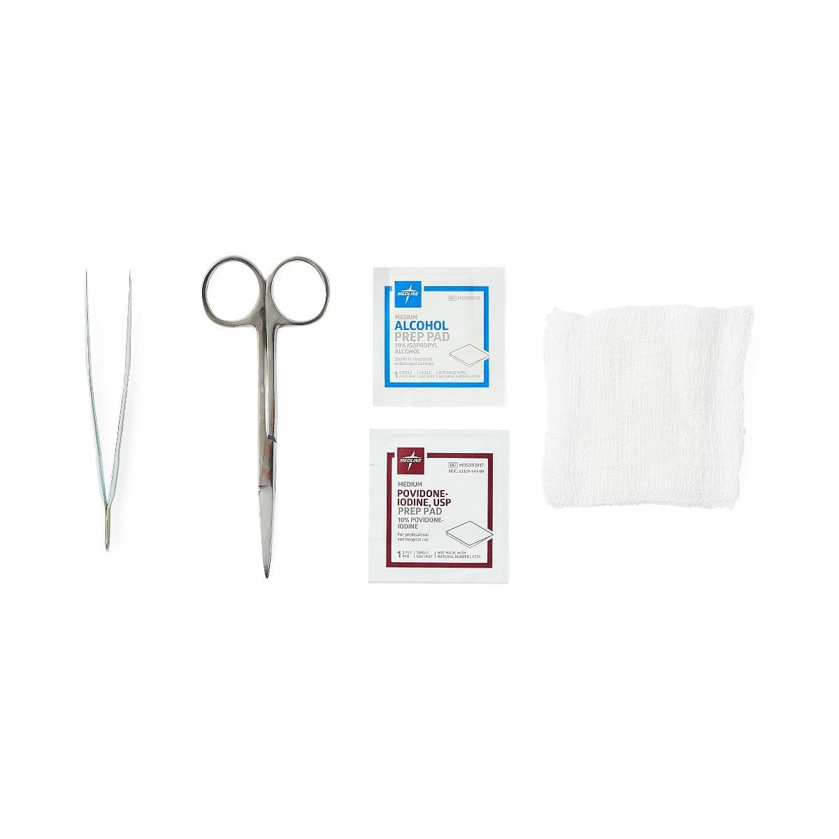 Medline Suture Removal Tray with Stainless Steel Iris Forceps - Image 2