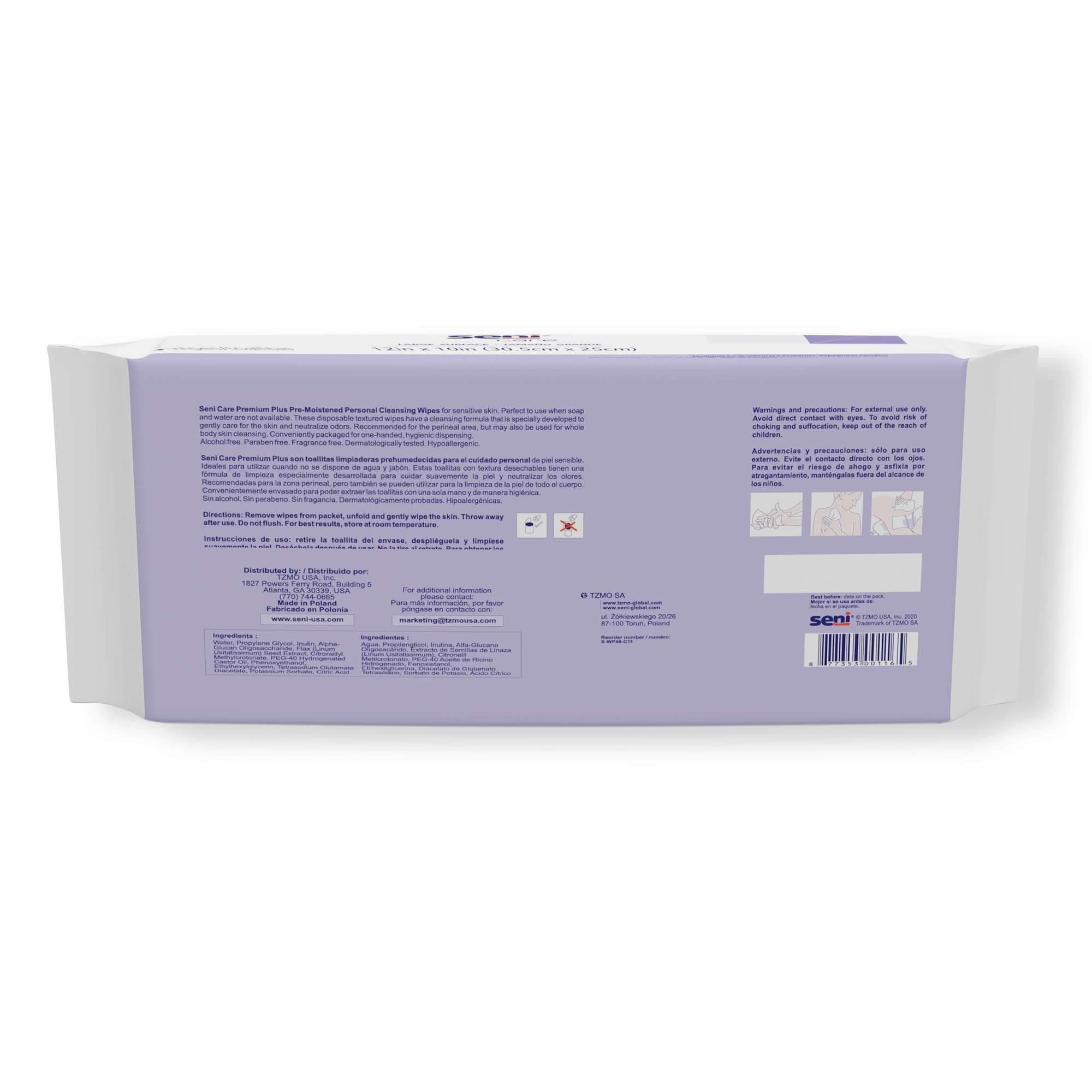 Seni Care Premium Plus Personal Cleansing Wipes - Image 2