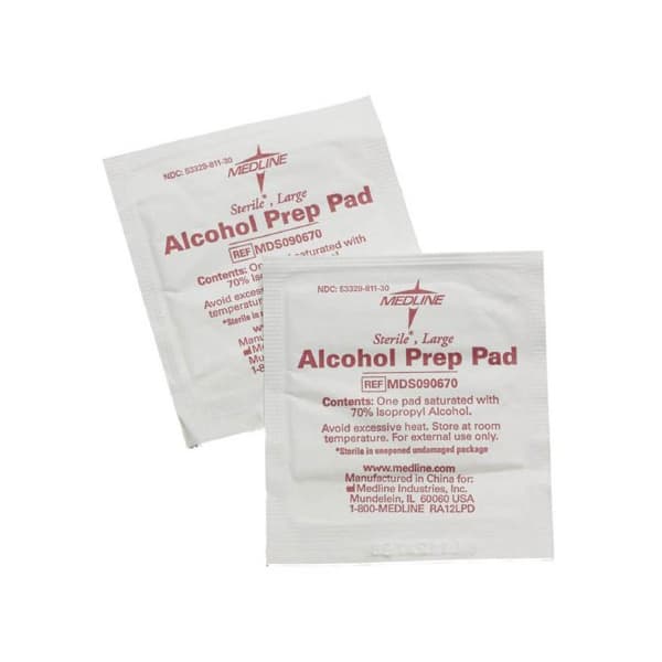 Medline Alcohol Prep Pad, 1-1/5 x 2-2/5 Inch