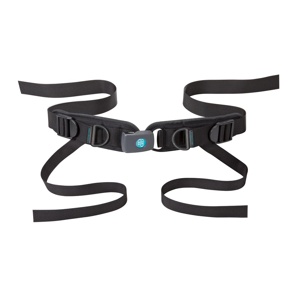 Bodypoint® rear-pull four point padded hip belt with push button buckle