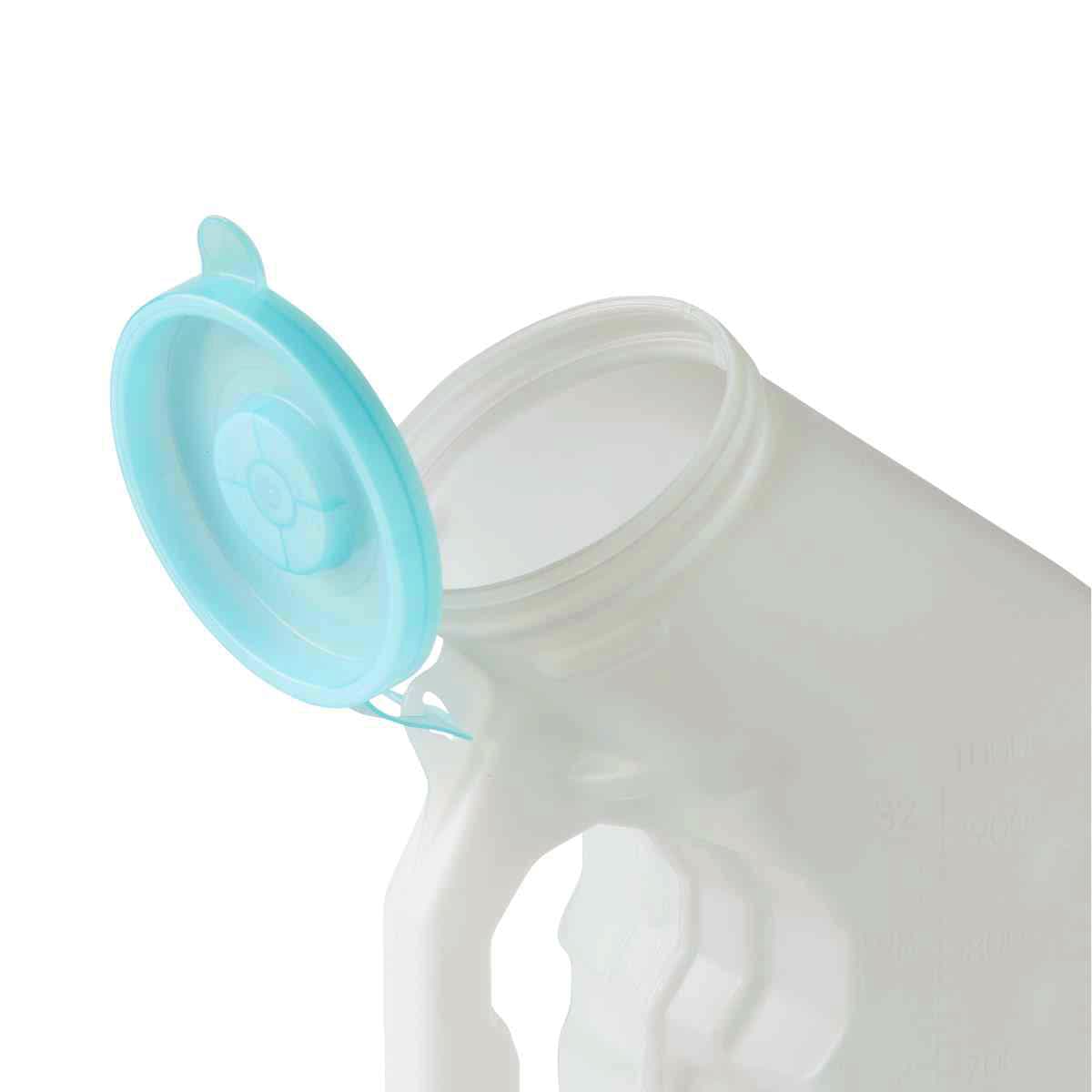 Medline Deluxe Male Urinal with Glow-in-the-Dark Lid - Image 2