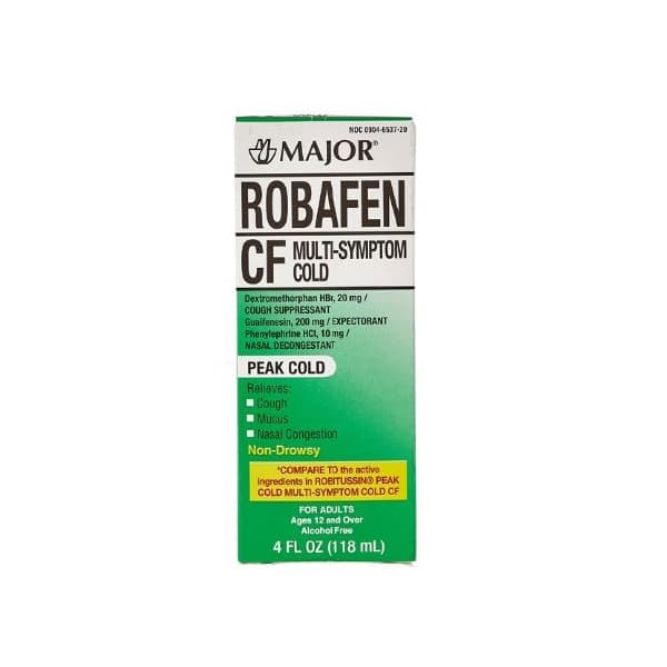 Robafen Cf Cold And Cough Relief Liquid, Cherry Flavor