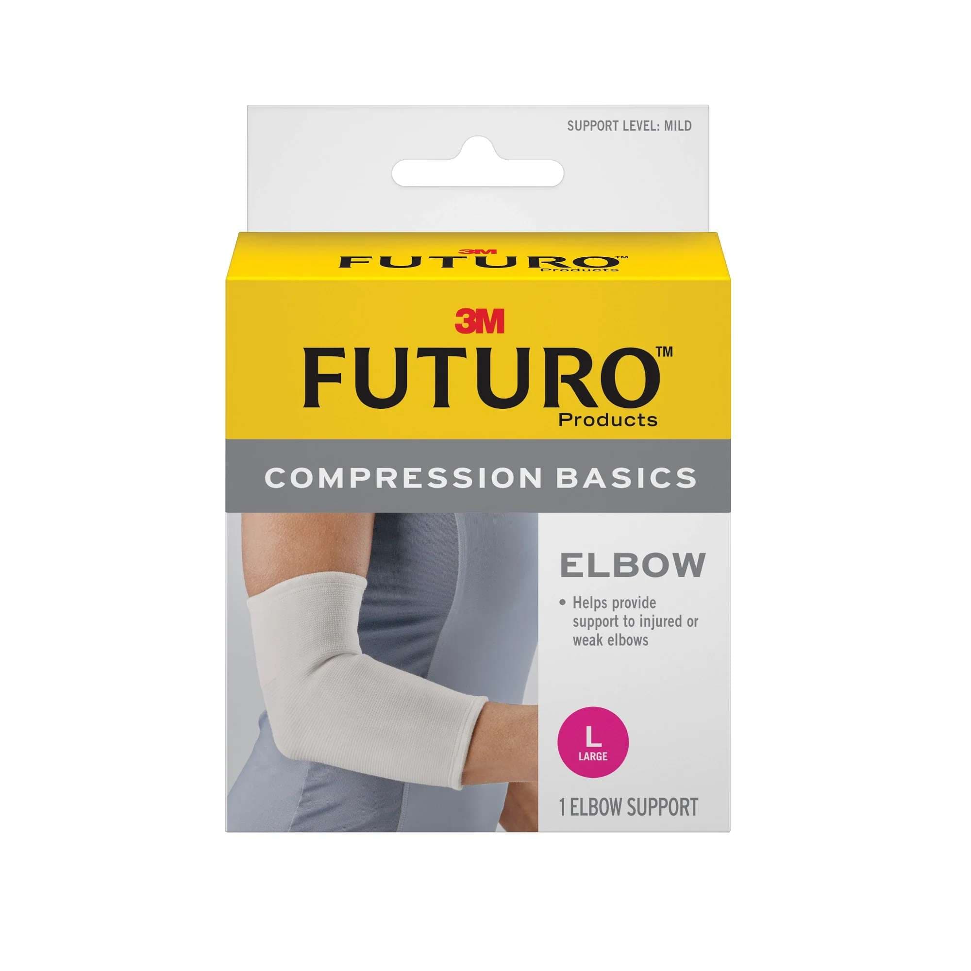3M Futuro Compression Basics Elastic Knit Elbow Support, Large