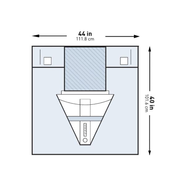 McKesson Obstetrics and Gynecology Drape Blue, 44 W x 40 L Inch - Image 1