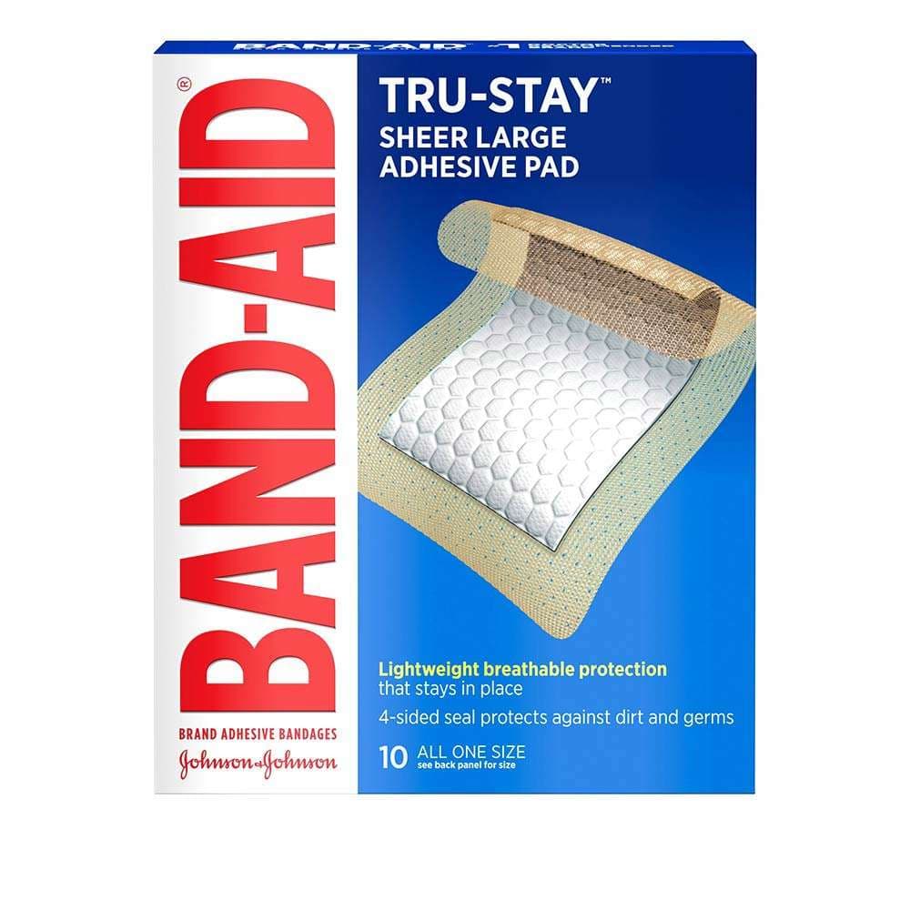 Band-Aid Tru Stay Large Adhesive Pad - Box of 10 - Image 1