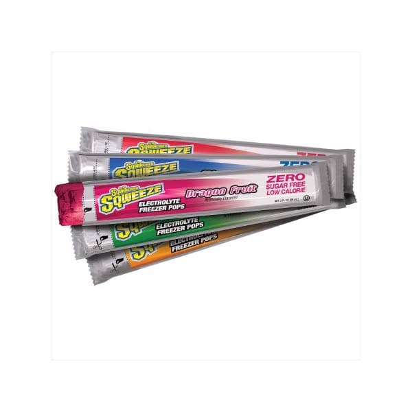 Sqwincher Squeeze Zero Freezer Pop Oral Electrolyte Solution, Assorted Flavors, 3 oz - Image 1