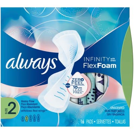 Always Infinity with Flex Foam Super Absorbency Feminine Pad