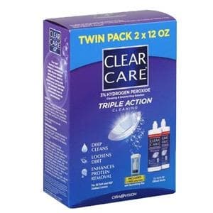 Alcon Clear Care Cleaning and Disinfection Solution, 2 x 12 oz - Package of 2