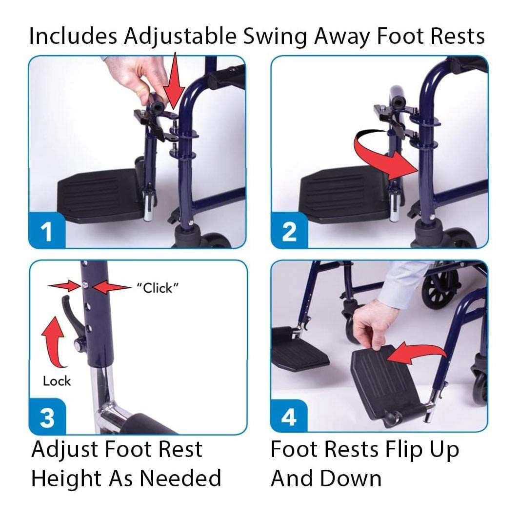 Carex Classics Transport Chair - Image 3