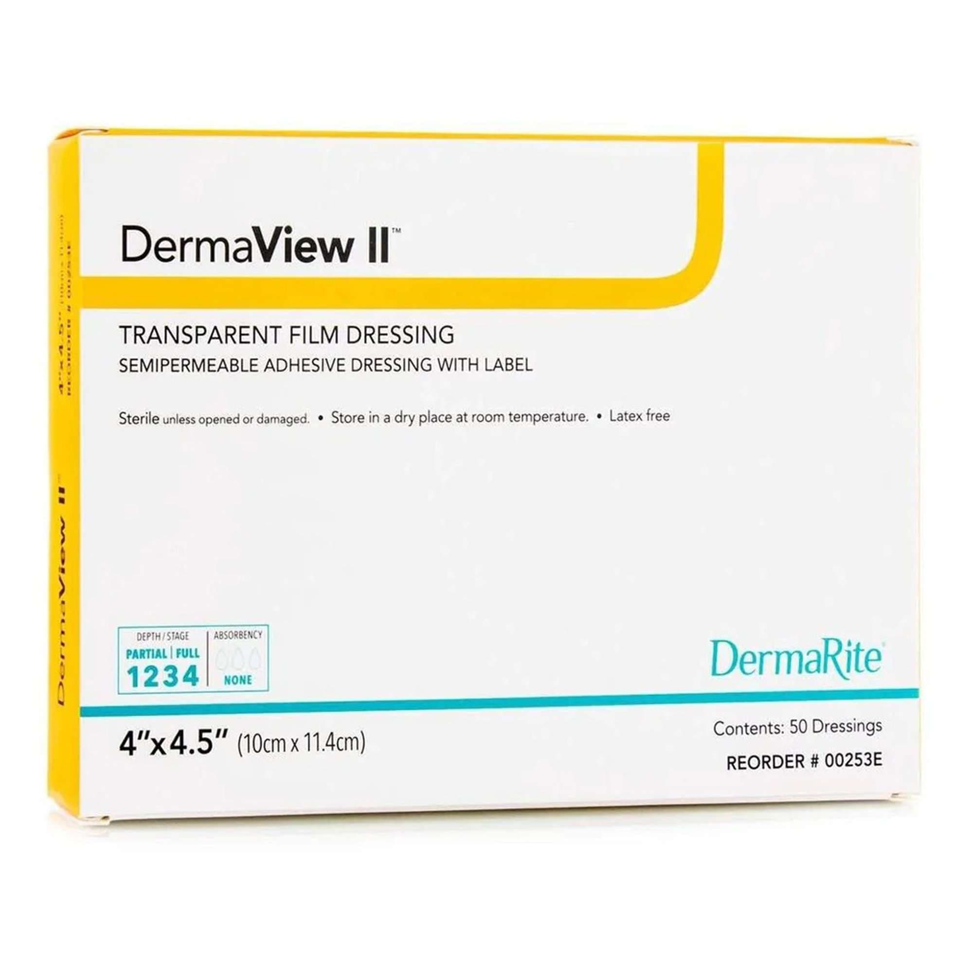 DermaView II Transparent Adhesive Film Wound Dressing With Label - Image 8