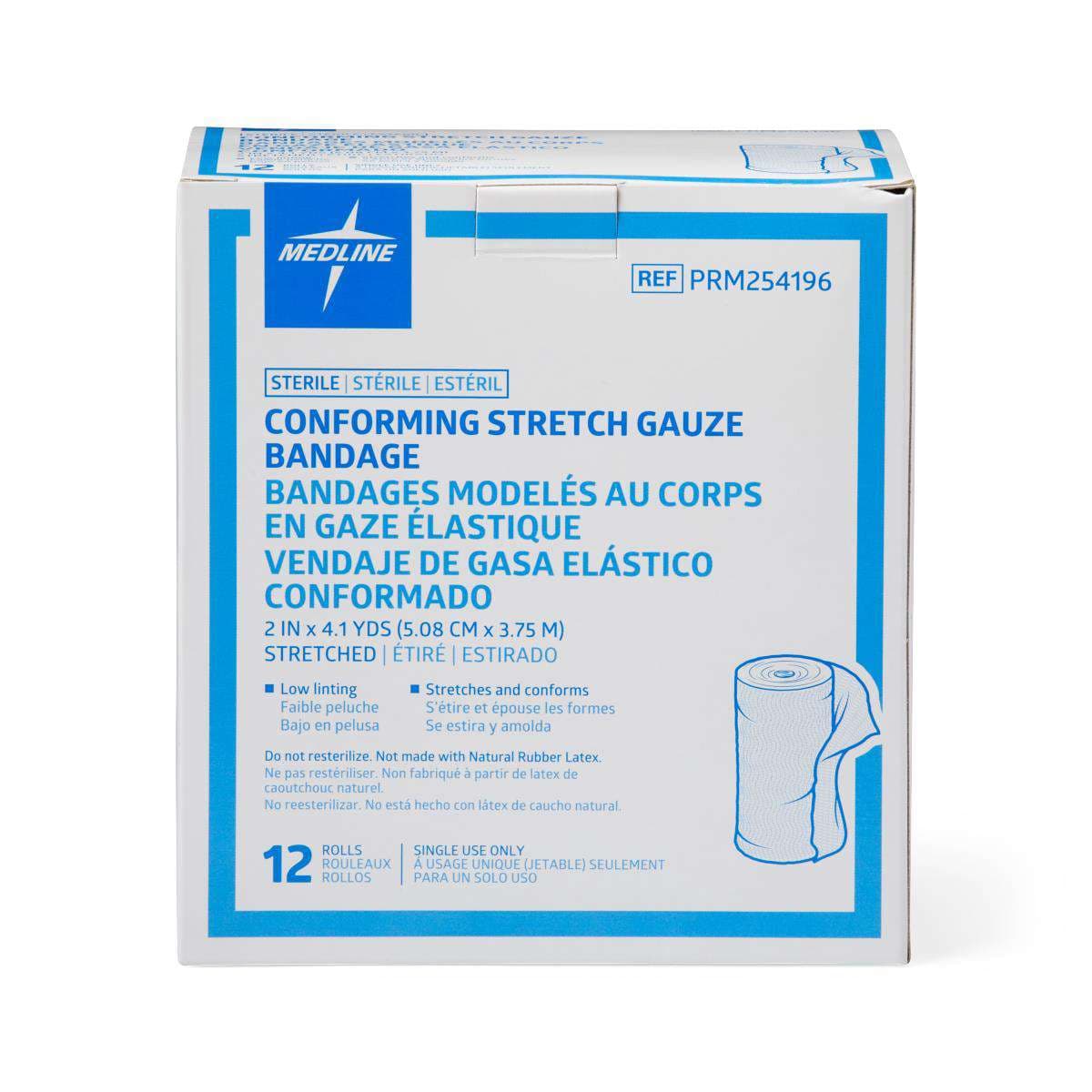 Medline Sterile Conforming Stretch Gauze Bandages - Image 1
