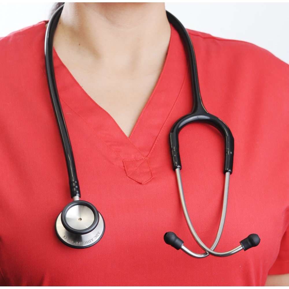 ADC Adscope Classic Stethoscope Black 1-Tube Double Sided Chestpiece - Image 2