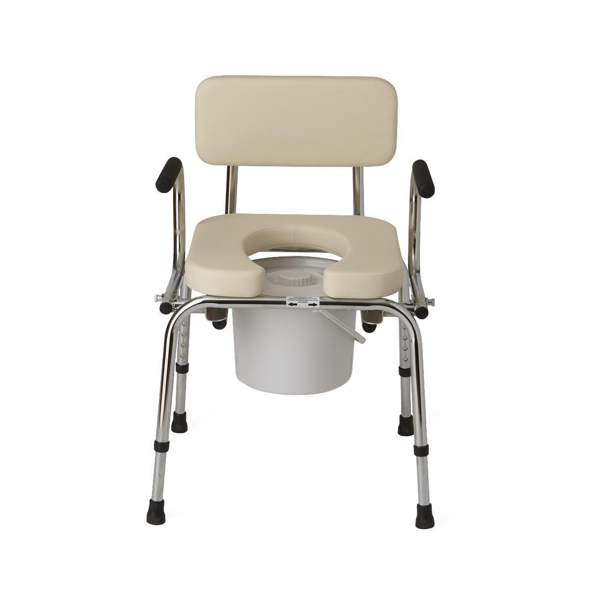 Medline Padded Drop Arm Commode, 350 lb - Image 2