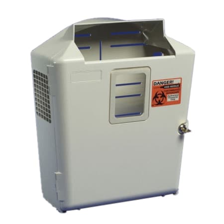 In-Room Plastic Sharps Collector Cabinet, Ivory - Image 1