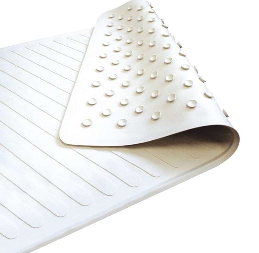 Carex Anti-Slip Rubber Bathtub Mat, White - Image 4