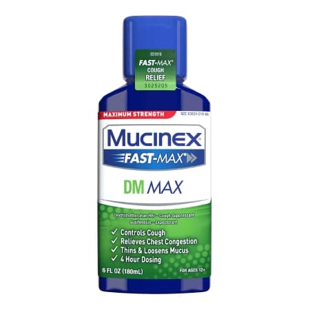 Mucinex Fast-Max Dm Max Cold And Cough Relief Liquid, Cherry Flavor - Image 1