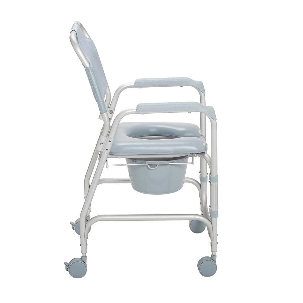 Drive Medical Aluminum Shower Chair and Commode with Casters - Image 3