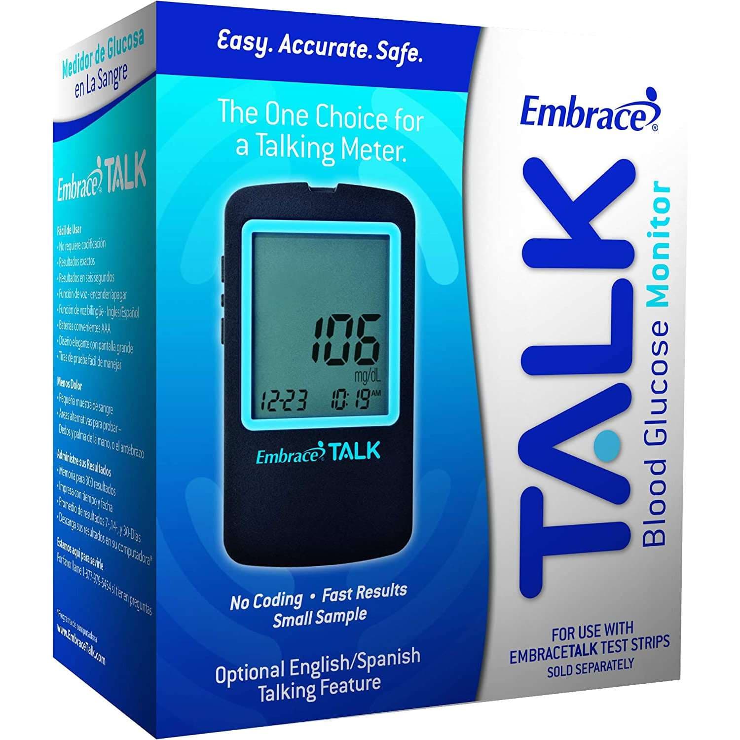 Embrace Talk Blood Glucose Monitor Meter - Image 2