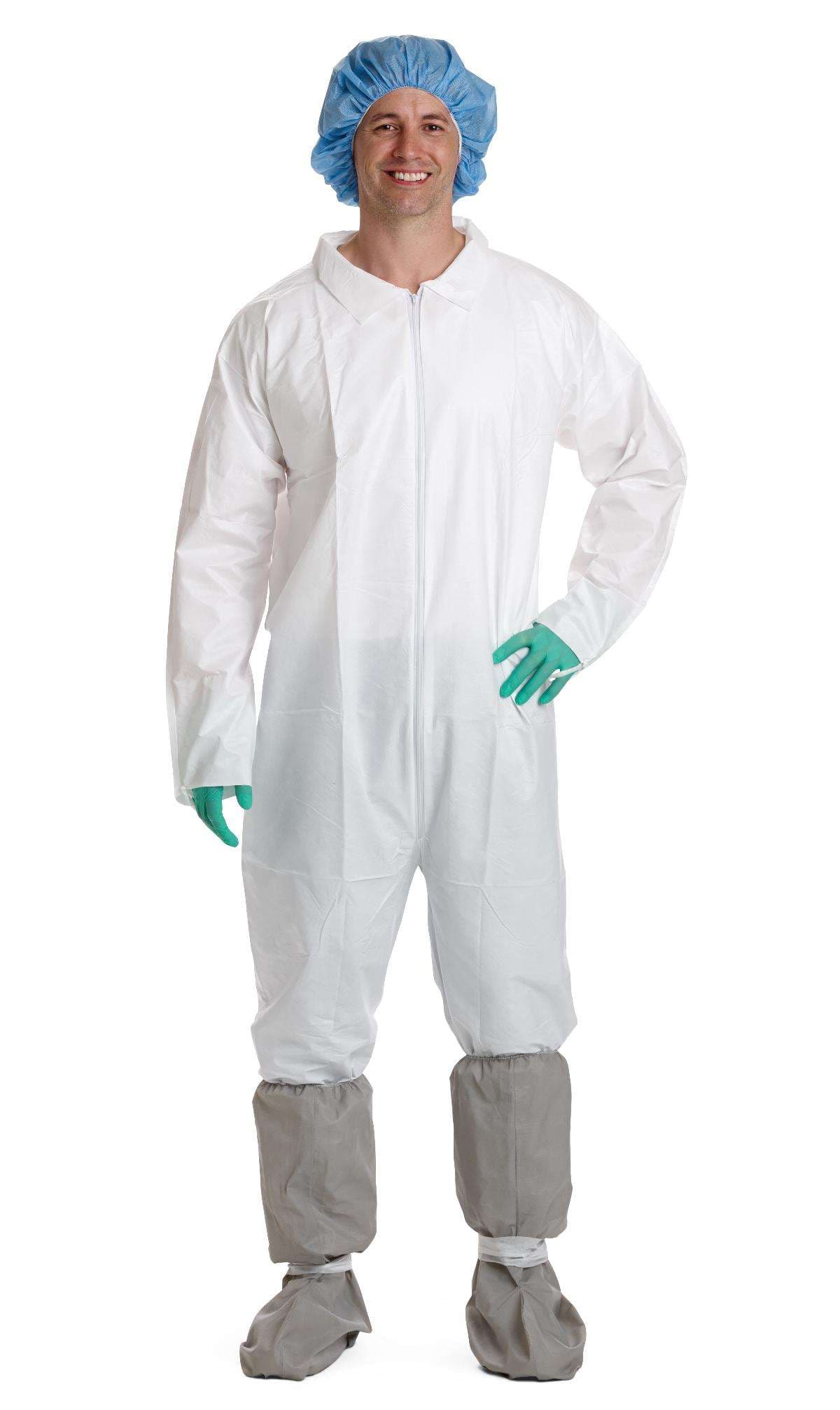 Medline Breathable Coveralls with Elastic Wrists and Ankles