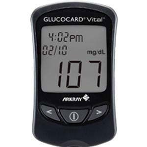 Arkray Glucocard Vital Blood Glucose Meter Kit, Results in 7 sec, Auto Coding