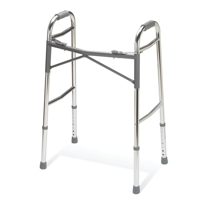 Medline Adult Heavy-Duty 2-Button Folding Walker - Image 2